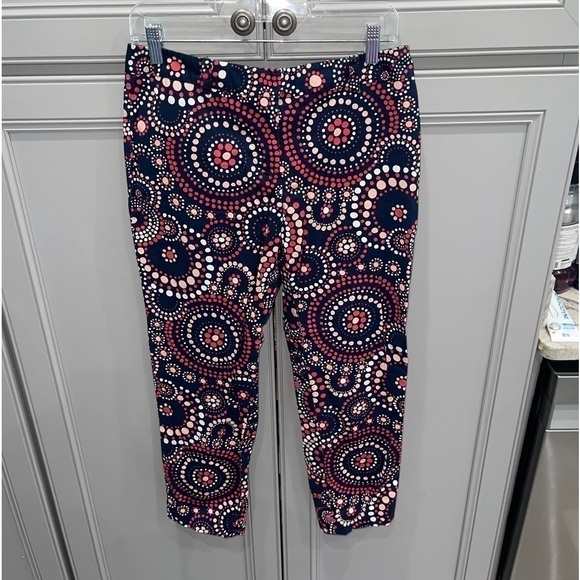 Vineyard Vines Women’s Navy circle print skinny ankle pants size 6 - Picture 1 of 4